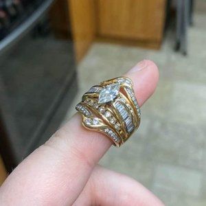 14k Gold and Diamond Ring